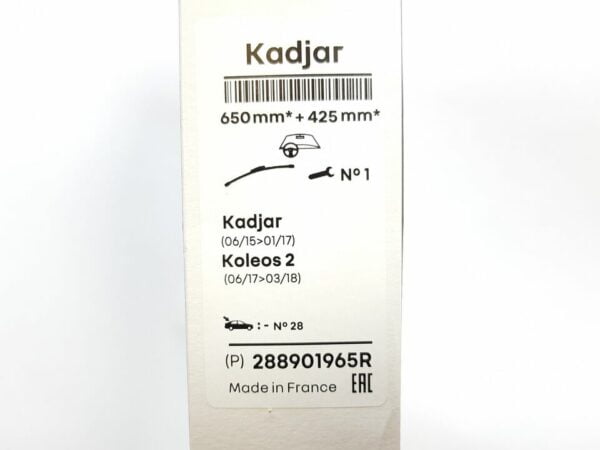 Spazzole tergivetro Originale Renault Kadjar 650/425 288901965R - immagine 5